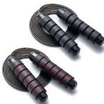 BOOMIBOO Jump Rope, Adjustable Jump Ropes,Skipping Rope Tangle-Free Rapid Speed with Ball Bearings for Women Men Kids,Exercise & Slim Body Jumprope at Home School Gym