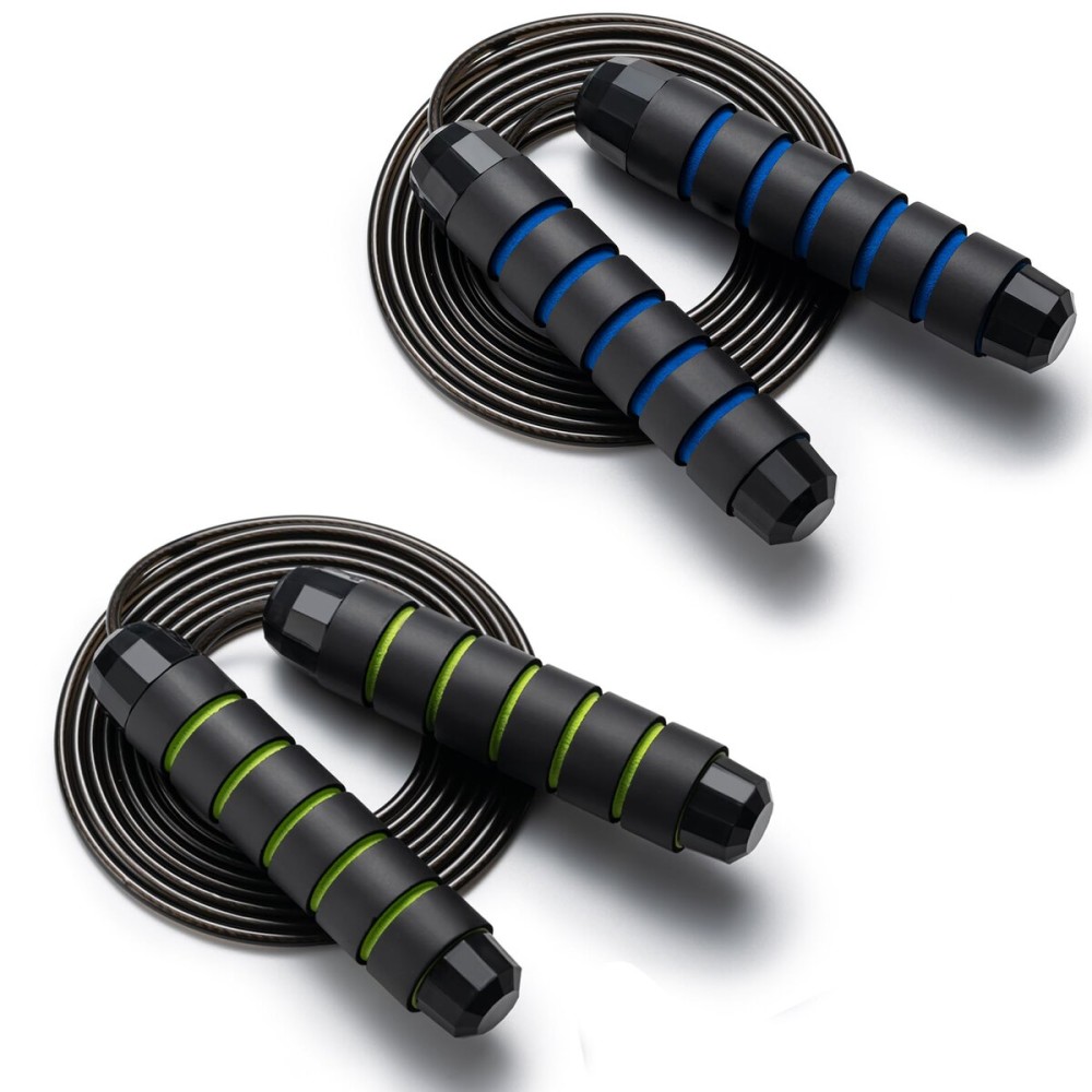 BOOMIBOO Jump Rope, Adjustable Jump Ropes,Skipping Rope Tangle-Free Rapid Speed with Ball Bearings for Women Men Kids,Exercise & Slim Body Jumprope at Home School Gym