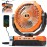 FRIZCOL 3-in-1 Camping Fan - Portable Fans Rechargeable - 24000mAh Battery Powered Fan(105Hrs) with Light & Remote for Indoor, Outdoor, Tent, Travel, Fishing, Jobsite, Gifts for Men Dad Him - Orange