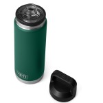 YETI Rambler 26 oz Bottle, Vacuum Insulated, Leakproof, Stainless Steel with Chug Cap, Black Forest Green