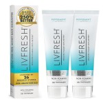 LIVFRESH Toothpaste Gel, Clinically Proven to Remove Plaque 250% Better, Improves Gum Health 190% Better, Prevents & Reduces Tartar, Freshens Breath, SLS Free Dental Gel, Peppermint, 2 Pack
