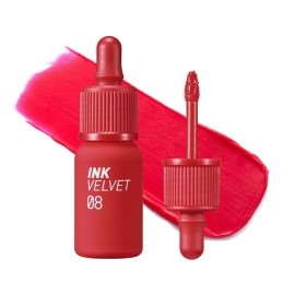Peripera Ink the Velvet Lip Tint - High Pigment Color, Longwear, Weightless, Gluten-Free, Paraben-Free (008 SELLOUT RED)