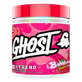 GHOST Legend Pre-Workout Powder, Bubblicious Strawberry Splash - 30 Servings - Pre-Workout for Men & Women with Choline, L-Citrulline, & Beta Alanine for Energy & Focus