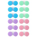 12PCS Colorful Contact Lens Case, Immersion Kit, Leak-Proof Packaging, Suitable for Outdoor Mini Case Screw Top