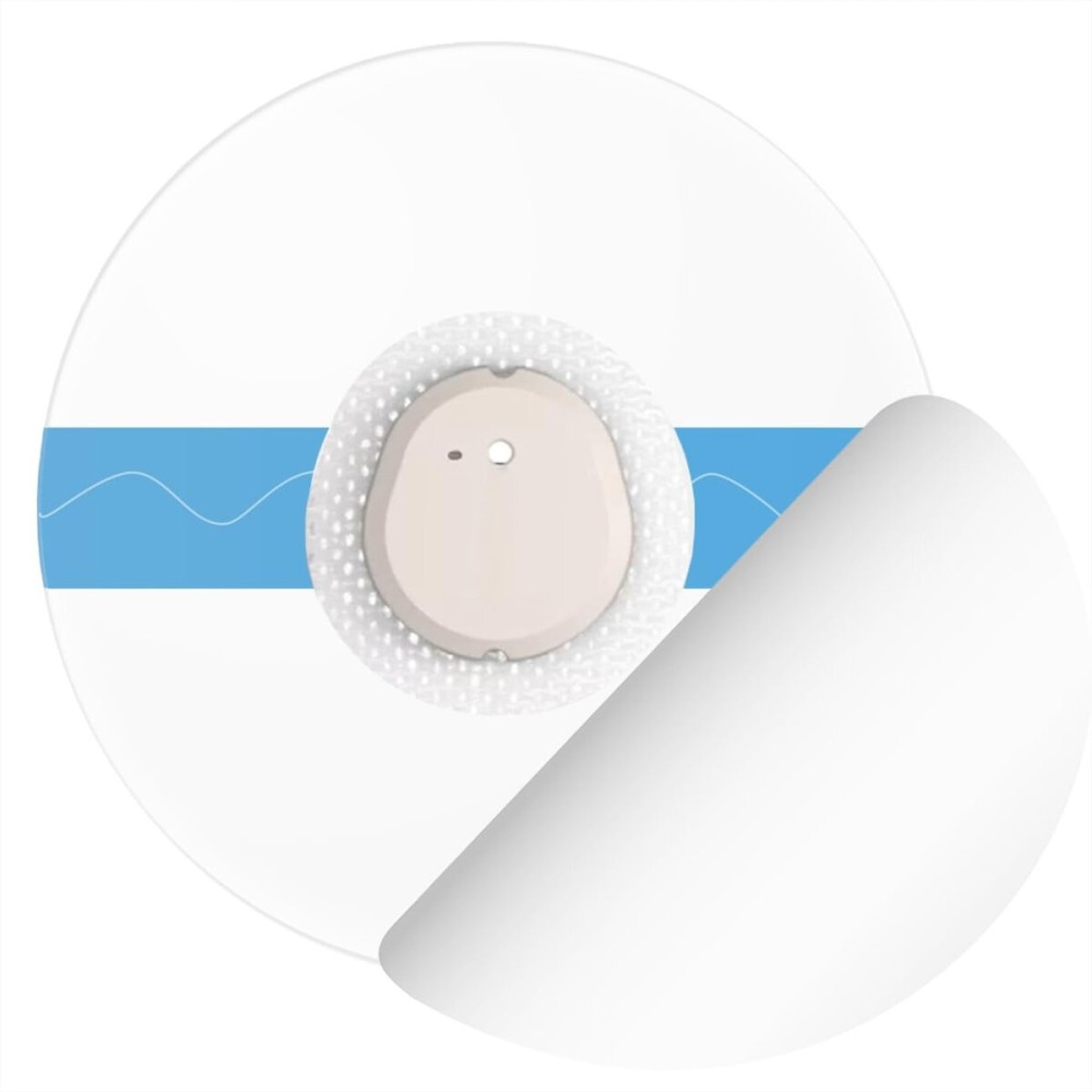 G7 Over Patches Waterproof - 55 Pack Adhesive Patches for G7Stelo-Transparent Sensor Cover for Continuous Glucose Monitor,Without Hole On The Center-HECHUAN