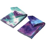 Eunzel 2 Pack Yoga Hand TowelMicrofiber Towel with Grip Dots Sweat Absorbent Non-Slip for Hot Yoga, Pilates and Workout 24 x16Purple & Blue/Green & Purple (2 Pack)