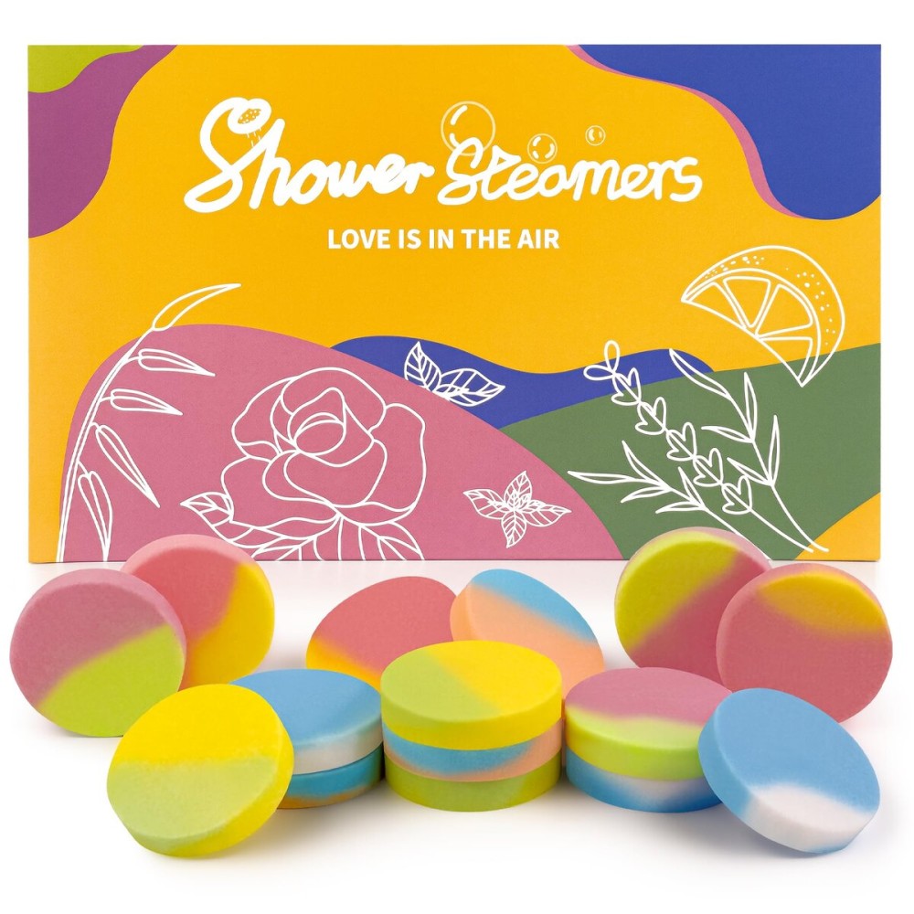 15PCS Shower Steamers Aromatherapy, Gifts for Women & Men Birthdays Christmas Adults Moms Natural Essential Oils, Stocking Stuffers Shower Tablets for Home SPA Self Care Relaxation Stress Relief