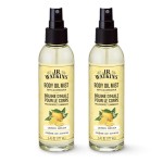 J.R. Watkins Naturally Hydrating Body Oil Mist, Lemon Cream, 6 fl oz, 2 Pack