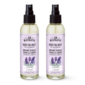J.R. Watkins Naturally Hydrating Body Oil Mist, Lavender, 6 fl oz, 2 Pack