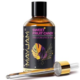 Sweet Fruit Candy Fragrance Oil Essential Oil, MAYJAM 3.38FL.OZ Sweet Fruit Candy Oil for Diffusers for Home, Long Lasting Scented Oils for Soap Candle Making - 100ML