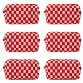 SOIDRAM Makeup Bag Preppy Cosmetic Bag Bulk Makeup Pouch Personalize Travel Toiletry Bag Organizer Cute DIY Makeup Brushes Storage Bag for Women