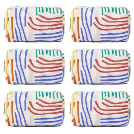 SOIDRAM Makeup Bag Preppy Cosmetic Bag Bulk Makeup Pouch Personalize Travel Toiletry Bag Organizer Cute DIY Makeup Brushes Storage Bag for Women