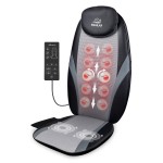 Snailax Shiatsu Massage Cushion with Heat Massage Chair Pad Kneading Back Massager for Pain Relief Deep Tissue 3D Roller Travel Up/Down to Relax Tense Muscle, Office Home Use