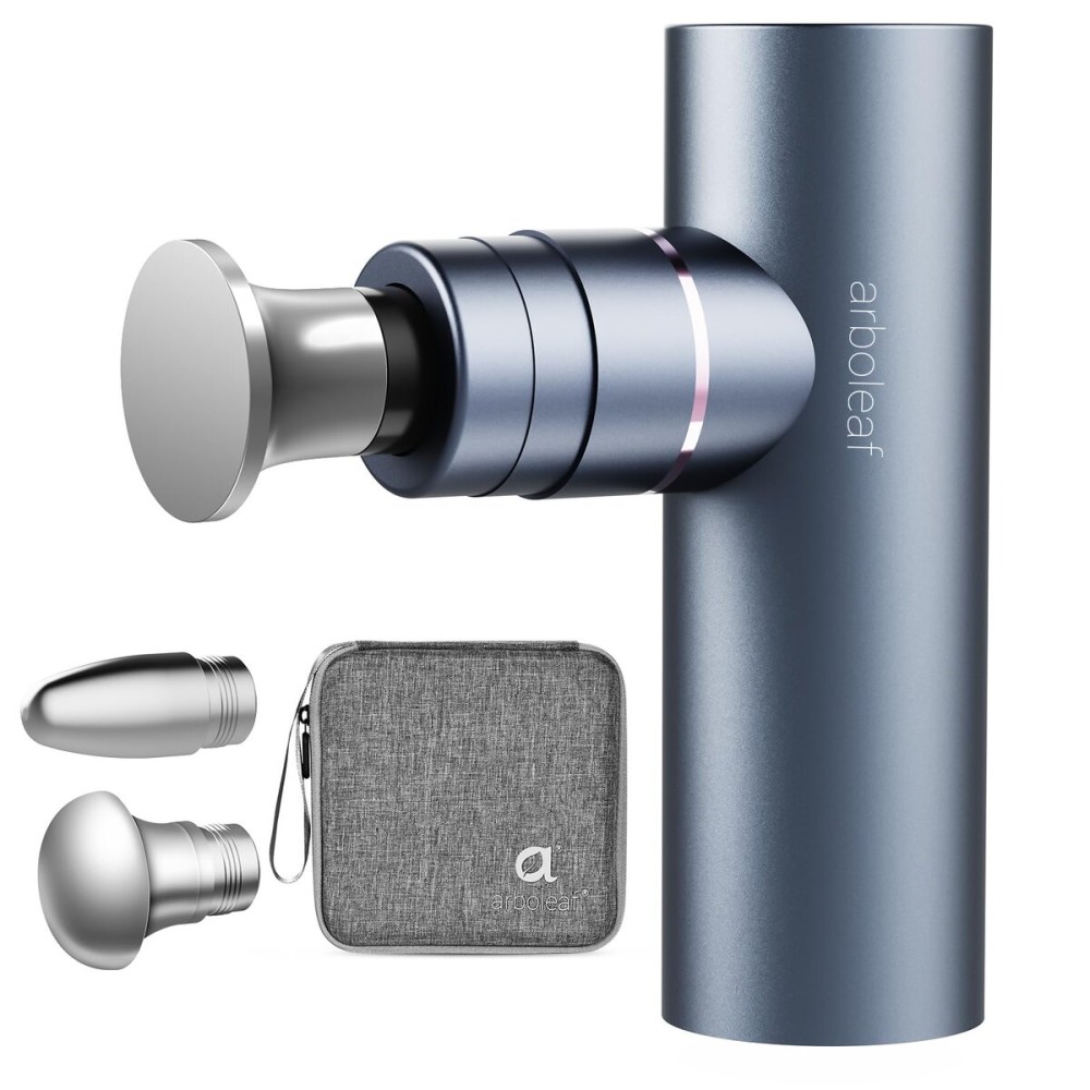 arboleaf Massage Gun Deep Tissue with Metal Head, Full-Metal Electric Portable Hand Held Massager Gun with Case for Back, Body Sore Muscles, Pain Relief, Gifts for Dad, Office, Home, Athletes