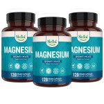 Nested Naturals Magnesium Glycinate Chelate - 200mg Magnesium Supplement for Muscle Cramps, Relaxation, & Sleep Support - 100% Albion TRACCS Buffered Magnesium Glycinate - 3-Pack (360 Vegan Capsules)