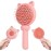 Retractable Hair Brush Pink Pig Designed - Compact 7.87  3.66 Inches Self Cleaning Hair Brush for Women with Magnetic Attach - Effective Detangling & Self Cleaning Hairbrushes with Soft Bristles