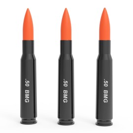 GORTAR .50 BMG 12.799mm NATO Snap Caps Training Dummy Rounds for Practice Safe Loading Firing - 3 Pcs