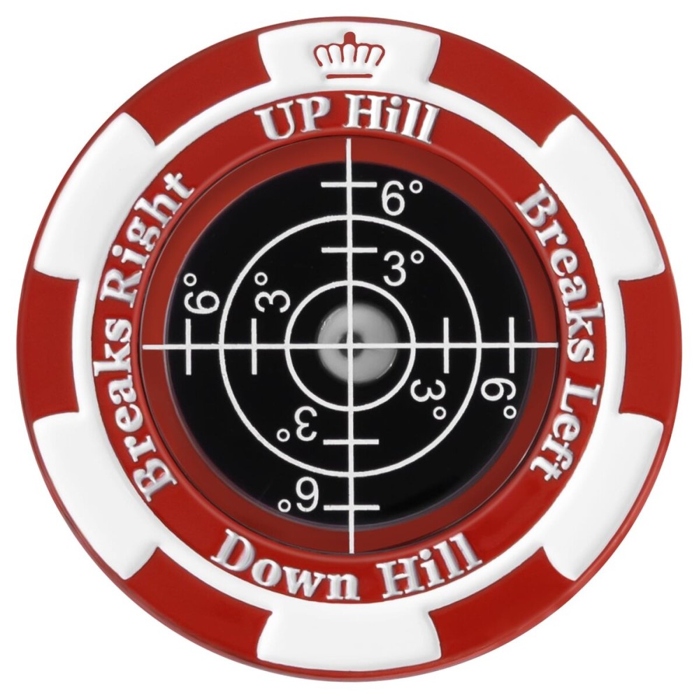 SlopeMaster ProGreen Reader - Golf Ball Marker with High Precision Green Reading Aid Golf Accessories for Men Women (Red&Black)