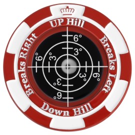 SlopeMaster ProGreen Reader - Golf Ball Marker with High Precision Green Reading Aid Golf Accessories for Men Women (Red&Black)