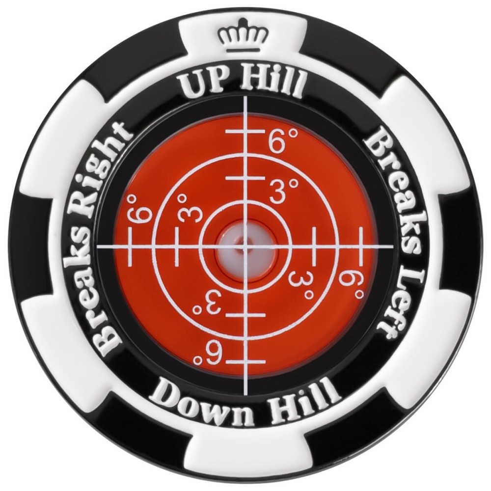 SlopeMaster ProGreen Reader - Golf Ball Marker with High Precision Green Reading Aid Golf Accessories for Men Women (Black&Red)