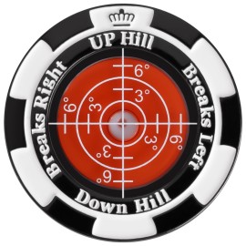 SlopeMaster ProGreen Reader - Golf Ball Marker with High Precision Green Reading Aid Golf Accessories for Men Women (Black&Red)