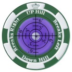 SlopeMaster ProGreen Reader - Golf Ball Marker with High Precision Green Reading Aid Golf Accessories for Men Women (Green&Purple)