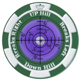 SlopeMaster ProGreen Reader - Golf Ball Marker with High Precision Green Reading Aid Golf Accessories for Men Women (Green&Purple)