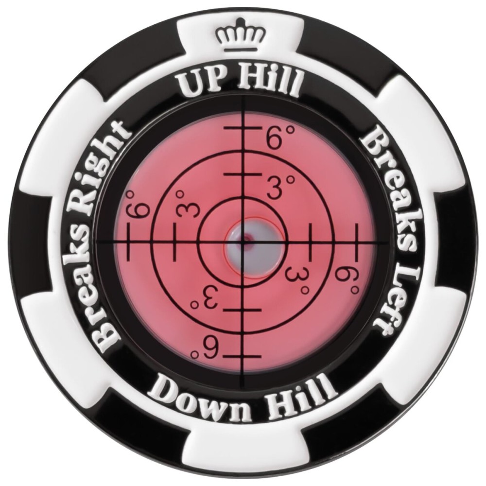 SlopeMaster ProGreen Reader - Golf Ball Marker with High Precision Green Reading Aid Golf Accessories for Men Women (Black&Pink)