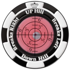 SlopeMaster ProGreen Reader - Golf Ball Marker with High Precision Green Reading Aid Golf Accessories for Men Women (Black&Pink)