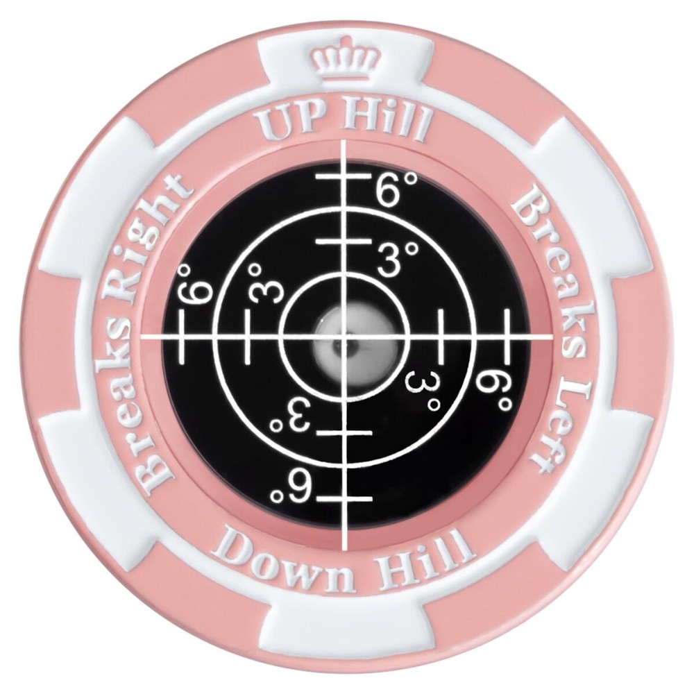 SlopeMaster ProGreen Reader - Golf Ball Marker with High Precision Green Reading Aid Golf Accessories for Men Women (Pink&Black)