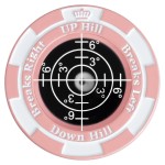 SlopeMaster ProGreen Reader - Golf Ball Marker with High Precision Green Reading Aid Golf Accessories for Men Women (Pink&Black)