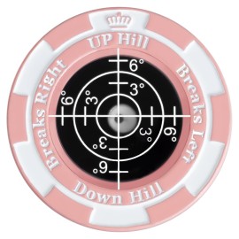 SlopeMaster ProGreen Reader - Golf Ball Marker with High Precision Green Reading Aid Golf Accessories for Men Women (Pink&Black)