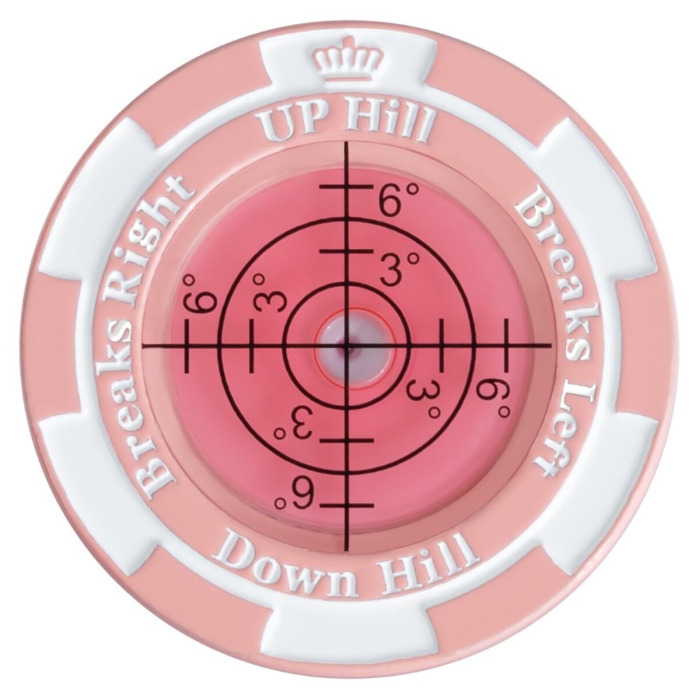 SlopeMaster ProGreen Reader - Golf Ball Marker with High Precision Green Reading Aid Golf Accessories for Men Women (Pink&Pink)