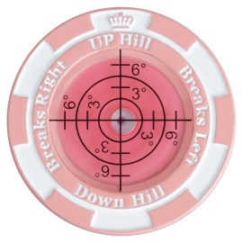 SlopeMaster ProGreen Reader - Golf Ball Marker with High Precision Green Reading Aid Golf Accessories for Men Women (Pink&Pink)
