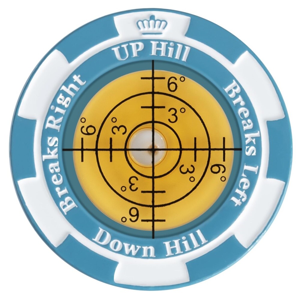 SlopeMaster ProGreen Reader - Golf Ball Marker with High Precision Green Reading Aid Golf Accessories for Men Women (Blue&Yellow)