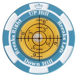 SlopeMaster ProGreen Reader - Golf Ball Marker with High Precision Green Reading Aid Golf Accessories for Men Women (Blue&Yellow)