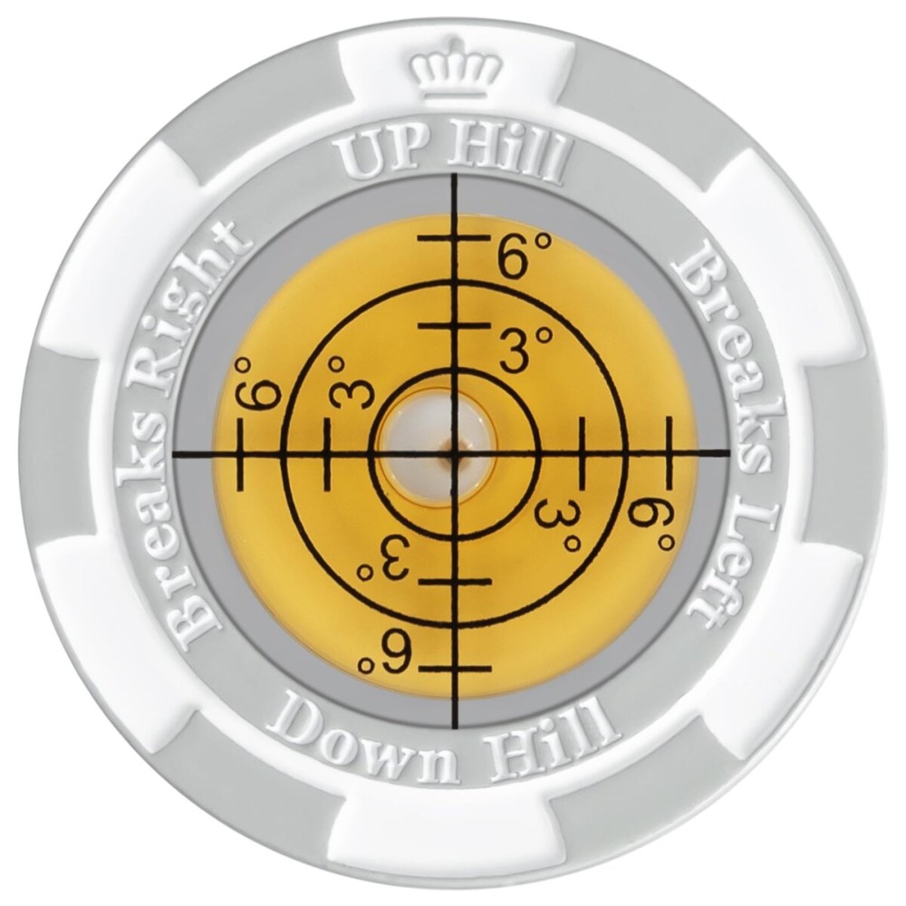 SlopeMaster ProGreen Reader - Golf Ball Marker with High Precision Green Reading Aid Golf Accessories for Men Women (LightGray&Yellow)