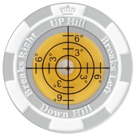 SlopeMaster ProGreen Reader - Golf Ball Marker with High Precision Green Reading Aid Golf Accessories for Men Women (LightGray&Yellow)