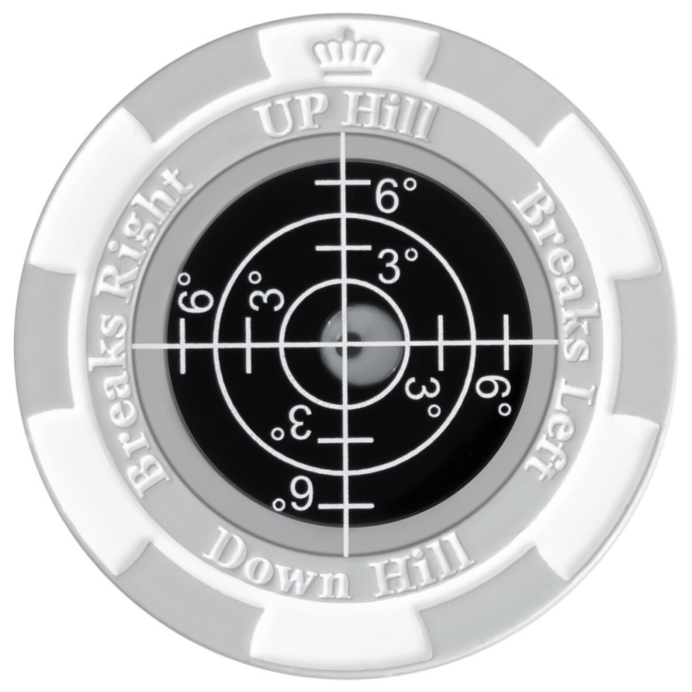 SlopeMaster ProGreen Reader - Golf Ball Marker with High Precision Green Reading Aid Golf Accessories for Men Women (LightGray&Black)