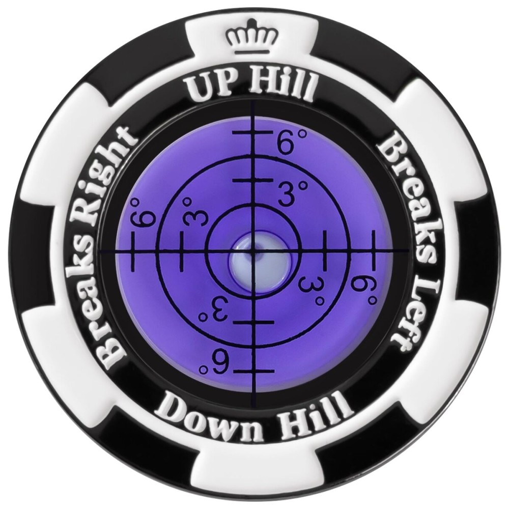 SlopeMaster ProGreen Reader - Golf Ball Marker with High Precision Green Reading Aid Golf Accessories for Men Women (Black&Purple)