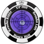 SlopeMaster ProGreen Reader - Golf Ball Marker with High Precision Green Reading Aid Golf Accessories for Men Women (Black&Purple)