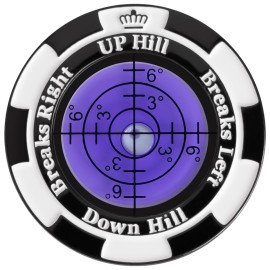 SlopeMaster ProGreen Reader - Golf Ball Marker with High Precision Green Reading Aid Golf Accessories for Men Women (Black&Purple)