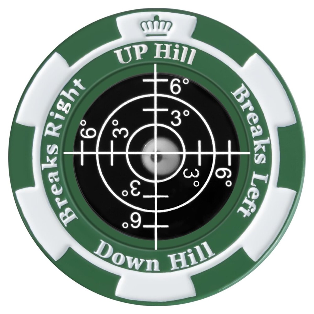 SlopeMaster ProGreen Reader - Golf Ball Marker with High Precision Green Reading Aid Golf Accessories for Men Women (Green&Black)