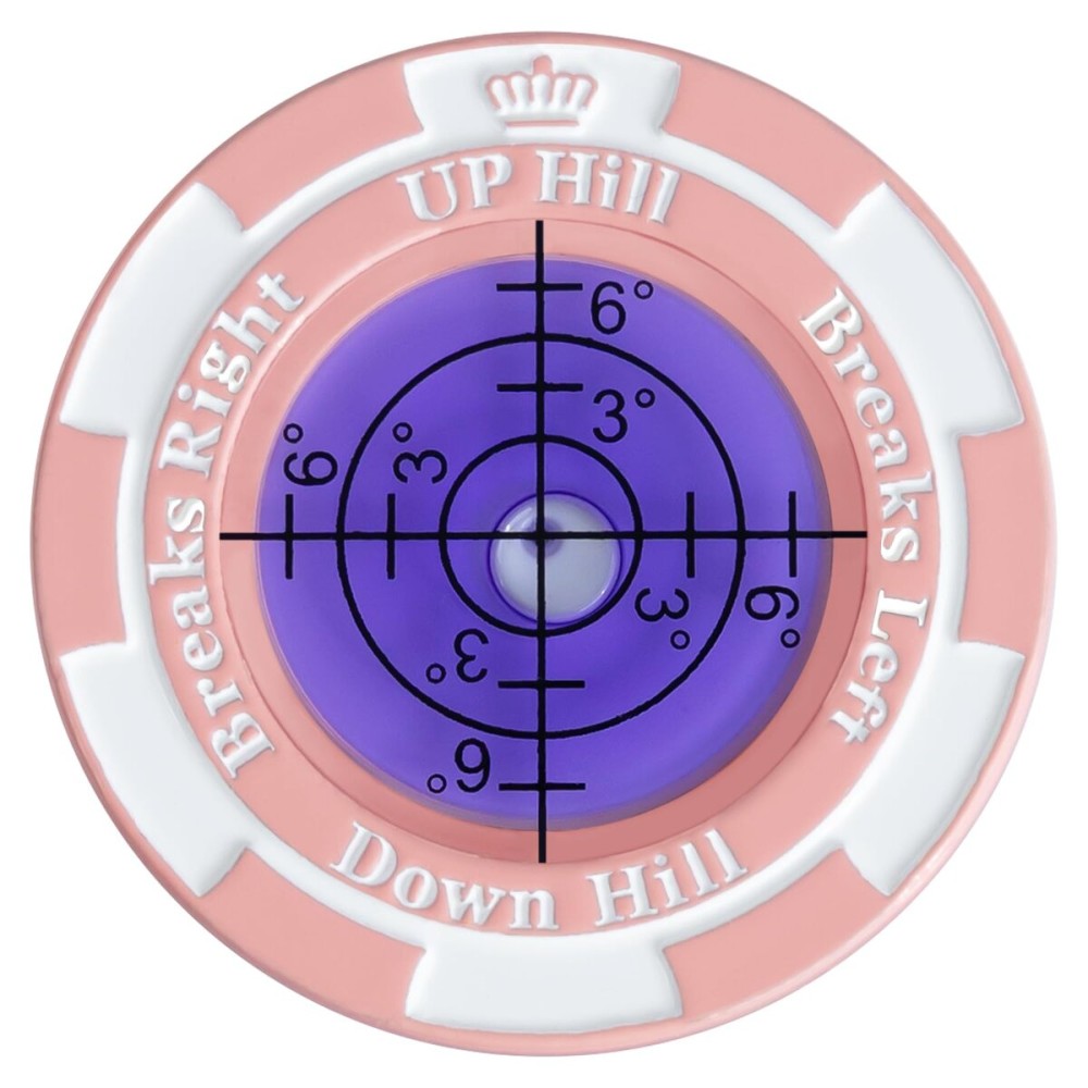 SlopeMaster ProGreen Reader - Golf Ball Marker with High Precision Green Reading Aid Golf Accessories for Men Women (Pink&Purple)