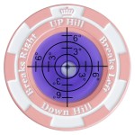 SlopeMaster ProGreen Reader - Golf Ball Marker with High Precision Green Reading Aid Golf Accessories for Men Women (Pink&Purple)