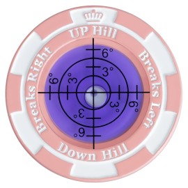 SlopeMaster ProGreen Reader - Golf Ball Marker with High Precision Green Reading Aid Golf Accessories for Men Women (Pink&Purple)