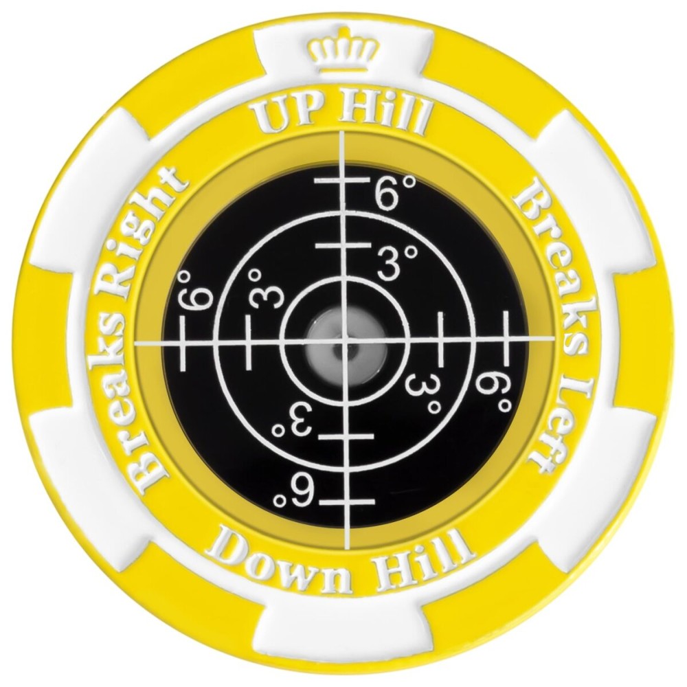 SlopeMaster ProGreen Reader - Golf Ball Marker with High Precision Green Reading Aid Golf Accessories for Men Women (LightYellow&Black)