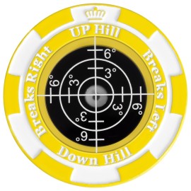 SlopeMaster ProGreen Reader - Golf Ball Marker with High Precision Green Reading Aid Golf Accessories for Men Women (LightYellow&Black)