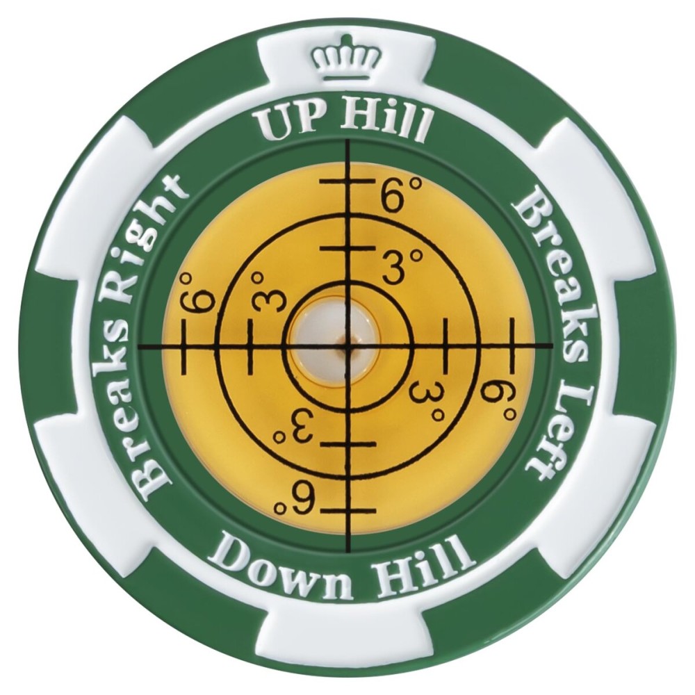 SlopeMaster ProGreen Reader - Golf Ball Marker with High Precision Green Reading Aid Golf Accessories for Men Women (Green&Yellow)