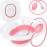 Pochik Sitz Bath for Toilet Seat Hemorrhoids and Postpartum Care, Yoni Steam Seat, Perineal Soaking, Collapsible, Flusher Hose, Drain Holes, Wider Seating Area - Magenta